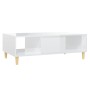 Mesa de centro madera contrachapada blanco brillo 103,5x60x35cm de vidaXL, Mesas de centro - Ref: Foro24-806019, Precio: 76,7...