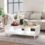 Couchtisch aus glänzend weißem Sperrholz, 103,5 x 60 x 35 cm von vidaXL, Couchtisch - Ref: Foro24-806019, Preis: 76,54 €, Rab...