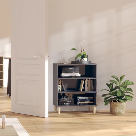 Sideboard aus glänzendem grauem Sperrholz 57x35x70 cm von vidaXL, Sideboards - Ref: Foro24-806057, Preis: 47,77 €, Rabatt: %