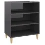Sideboard aus glänzendem grauem Sperrholz 57x35x70 cm von vidaXL, Sideboards - Ref: Foro24-806057, Preis: 47,18 €, Rabatt: %