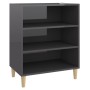 Sideboard aus glänzendem grauem Sperrholz 57x35x70 cm von vidaXL, Sideboards - Ref: Foro24-806057, Preis: 47,77 €, Rabatt: %