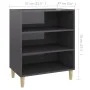 Sideboard aus glänzendem grauem Sperrholz 57x35x70 cm von vidaXL, Sideboards - Ref: Foro24-806057, Preis: 47,18 €, Rabatt: %