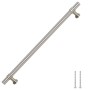 Tiradores para armarios 5 uds acero inoxidable plateado 224 mm