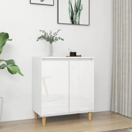 Sideboard und Beine aus glänzend weißem Sperrholz, 60 x 35 x 70 cm von vidaXL, Sideboards - Ref: Foro24-806073, Preis: 74,35 ...