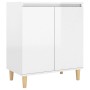 Aparador y patas madera contrachapada blanco brillo 60x35x70 cm de vidaXL, Aparadores - Ref: Foro24-806073, Precio: 78,15 €, ...