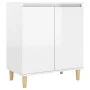 Sideboard und Beine aus glänzend weißem Sperrholz, 60 x 35 x 70 cm von vidaXL, Sideboards - Ref: Foro24-806073, Preis: 74,35 ...