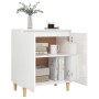 Aparador y patas madera contrachapada blanco brillo 60x35x70 cm de vidaXL, Aparadores - Ref: Foro24-806073, Precio: 78,15 €, ...