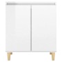 Aparador y patas madera contrachapada blanco brillo 60x35x70 cm de vidaXL, Aparadores - Ref: Foro24-806073, Precio: 78,15 €, ...