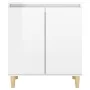 Sideboard und Beine aus glänzend weißem Sperrholz, 60 x 35 x 70 cm von vidaXL, Sideboards - Ref: Foro24-806073, Preis: 74,35 ...
