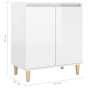 Aparador y patas madera contrachapada blanco brillo 60x35x70 cm de vidaXL, Aparadores - Ref: Foro24-806073, Precio: 78,15 €, ...