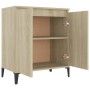 Aparador de madera contrachapada color roble Sonoma 60x35x70 cm de vidaXL, Aparadores - Ref: Foro24-806079, Precio: 61,71 €, ...