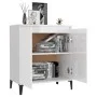 Glossy white plywood sideboard 60x35x70 cm by vidaXL, Sideboards - Ref: Foro24-806082, Price: 67,34 €, Discount: %
