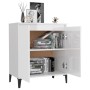 Hochglanzweißes Sperrholz-Sideboard 60x35x70 cm von vidaXL, Sideboards - Ref: Foro24-806082, Preis: 68,18 €, Rabatt: %