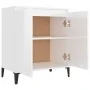 Glossy white plywood sideboard 60x35x70 cm by vidaXL, Sideboards - Ref: Foro24-806082, Price: 67,34 €, Discount: %
