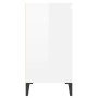 Aparador de madera contrachapada blanco brillante 60x35x70 cm de vidaXL, Aparadores - Ref: Foro24-806082, Precio: 70,24 €, De...