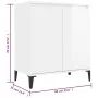 Glossy white plywood sideboard 60x35x70 cm by vidaXL, Sideboards - Ref: Foro24-806082, Price: 67,34 €, Discount: %