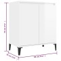 Hochglanzweißes Sperrholz-Sideboard 60x35x70 cm von vidaXL, Sideboards - Ref: Foro24-806082, Preis: 68,18 €, Rabatt: %