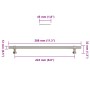 Tiradores para armarios 5 uds acero inoxidable plateado 224 mm