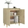 Sideboard with Sonoma oak plywood legs 60x35x70cm by vidaXL, Sideboards - Ref: Foro24-806070, Price: 66,34 €, Discount: %