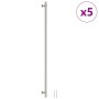 Tiradores para armarios 5 uds acero inoxidable plateado 480 mm