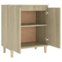 Aparador con patas madera contrachapada roble Sonoma 60x35x70cm de vidaXL, Aparadores - Ref: Foro24-806070, Precio: 65,42 €, ...