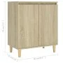 Aparador con patas madera contrachapada roble Sonoma 60x35x70cm de vidaXL, Aparadores - Ref: Foro24-806070, Precio: 65,42 €, ...