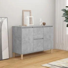 Concrete gray engineered wood sideboard 101x35x70 cm by vidaXL, Sideboards - Ref: Foro24-806107, Price: 86,42 €, Discount: %