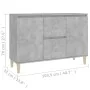 Concrete gray engineered wood sideboard 101x35x70 cm by vidaXL, Sideboards - Ref: Foro24-806107, Price: 86,42 €, Discount: %