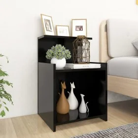 Schwarzer Nachttisch aus Sperrholz, 40 x 35 x 60 cm von vidaXL, Nachttische - Ref: Foro24-806177, Preis: 34,30 €, Rabatt: %