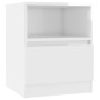 Nachttisch aus glänzend weißem Sperrholz, 40 x 40 x 50 cm von vidaXL, Nachttische - Ref: Foro24-806169, Preis: 44,59 €, Rabat...