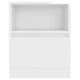 Mesita de noche madera contrachapada blanco brillo 40x40x50 cm de vidaXL, Mesitas de noche - Ref: Foro24-806169, Precio: 43,9...