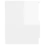 Mesita de noche madera contrachapada blanco brillo 40x40x50 cm de vidaXL, Mesitas de noche - Ref: Foro24-806169, Precio: 43,9...