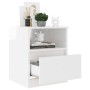 Nachttisch aus glänzend weißem Sperrholz, 40 x 40 x 50 cm von vidaXL, Nachttische - Ref: Foro24-806169, Preis: 44,59 €, Rabat...