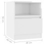 Nachttisch aus glänzend weißem Sperrholz, 40 x 40 x 50 cm von vidaXL, Nachttische - Ref: Foro24-806169, Preis: 44,59 €, Rabat...
