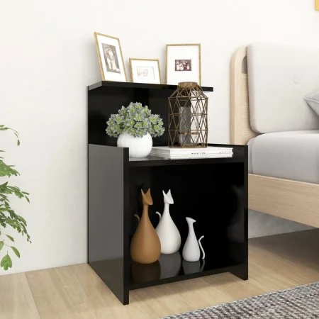 Mesitas de noche 2 uds madera contrachapada negro 40x35x60 cm de vidaXL, Mesitas de noche - Ref: Foro24-806178, Precio: 53,65...