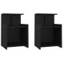 Mesitas de noche 2 uds madera contrachapada negro 40x35x60 cm de vidaXL, Mesitas de noche - Ref: Foro24-806178, Precio: 53,65...