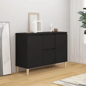 Sideboard aus schwarzem Holzwerkstoff 101x35x70 cm von vidaXL, Sideboards - Ref: Foro24-806104, Preis: 89,95 €, Rabatt: %