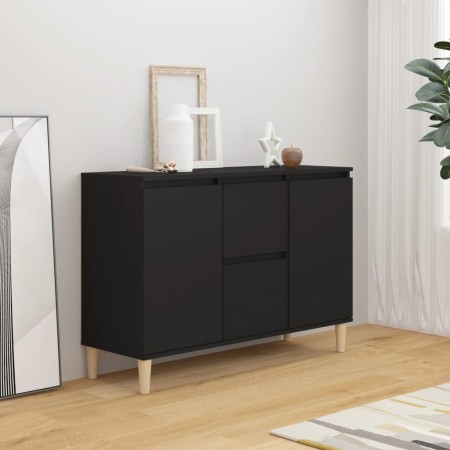 Aparador de madera ingeniería negro 101x35x70 cm de vidaXL, Aparadores - Ref: Foro24-806104, Precio: 91,39 €, Descuento: %