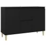 Wooden engineering black sideboard 101x35x70 cm by vidaXL, Sideboards - Ref: Foro24-806104, Price: 89,95 €, Discount: %