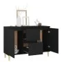 Wooden engineering black sideboard 101x35x70 cm by vidaXL, Sideboards - Ref: Foro24-806104, Price: 89,95 €, Discount: %