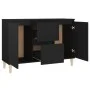 Wooden engineering black sideboard 101x35x70 cm by vidaXL, Sideboards - Ref: Foro24-806104, Price: 89,95 €, Discount: %