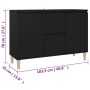 Aparador de madera ingeniería negro 101x35x70 cm de vidaXL, Aparadores - Ref: Foro24-806104, Precio: 91,39 €, Descuento: %