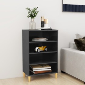 Hochglanzgraues Sperrholz-Sideboard 57x35x90 cm von vidaXL, Sideboards - Ref: Foro24-806129, Preis: 43,54 €, Rabatt: %