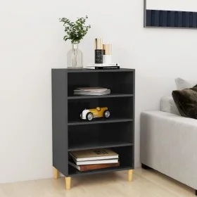 Hochglanzgraues Sperrholz-Sideboard 57x35x90 cm von vidaXL, Sideboards - Ref: Foro24-806129, Preis: 43,11 €, Rabatt: %