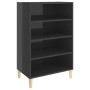 Aparador de madera contrachapada gris brillante 57x35x90 cm de vidaXL, Aparadores - Ref: Foro24-806129, Precio: 43,86 €, Desc...