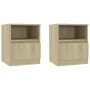 Nightstands 2 pcs Sonoma oak plywood 40x40x50 cm by vidaXL, Nightstands - Ref: Foro24-806164, Price: 62,50 €, Discount: %