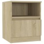 Mesitas de noche 2 uds contrachapada roble Sonoma 40x40x50 cm de vidaXL, Mesitas de noche - Ref: Foro24-806164, Precio: 63,03...