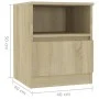 Nightstands 2 pcs Sonoma oak plywood 40x40x50 cm by vidaXL, Nightstands - Ref: Foro24-806164, Price: 62,50 €, Discount: %