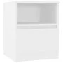 Weißer Nachttisch aus Sperrholz, 40 x 40 x 50 cm von vidaXL, Nachttische - Ref: Foro24-806157, Preis: 46,83 €, Rabatt: %