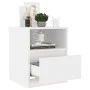 Weißer Nachttisch aus Sperrholz, 40 x 40 x 50 cm von vidaXL, Nachttische - Ref: Foro24-806157, Preis: 46,83 €, Rabatt: %
